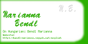 marianna bendl business card